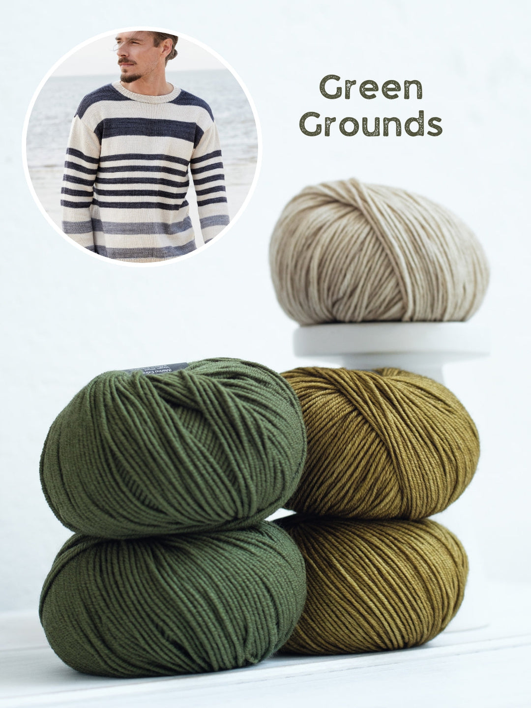 Strickpaket Cool Wool Vintage &amp; Cool Wool gestreifter Pullover für ihn