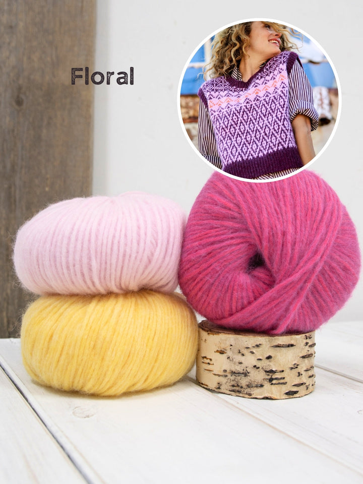 Strickpaket Brigitte No. 2 Pullunder mit Norwegermuster