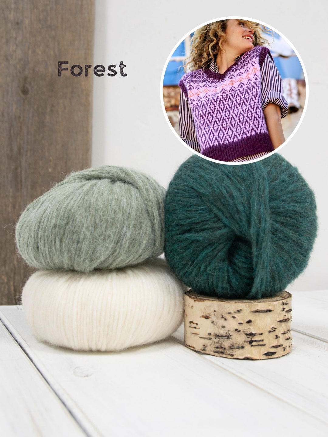 Strickpaket Brigitte No. 2 Pullunder mit Norwegermuster