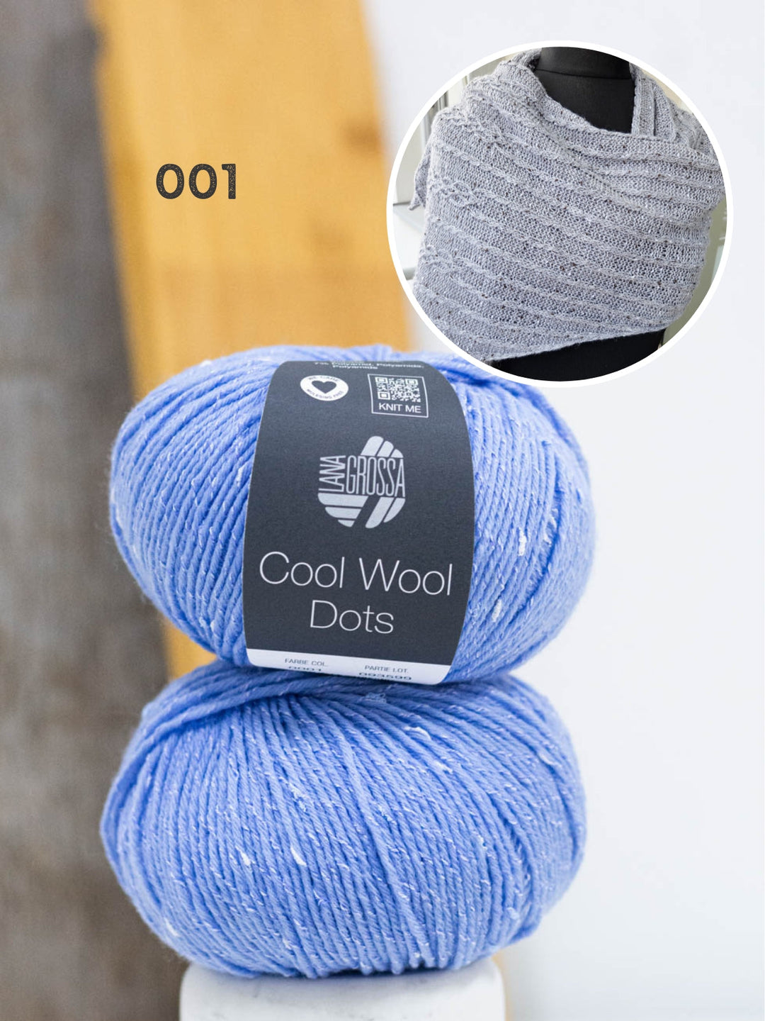 Strickpaket Lizas Tuch Cable Love - Cool Wool Dots