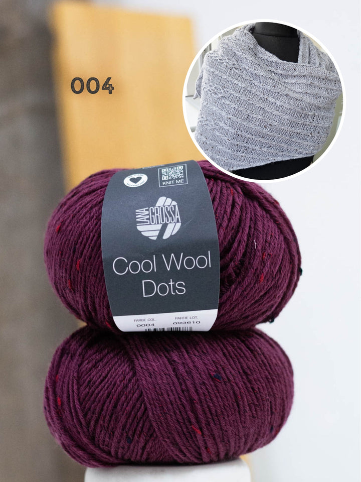 Strickpaket Lizas Tuch Cable Love - Cool Wool Dots