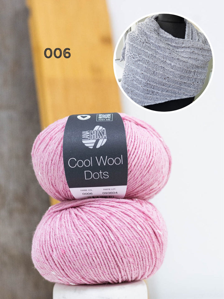 Strickpaket Lizas Tuch Cable Love - Cool Wool Dots