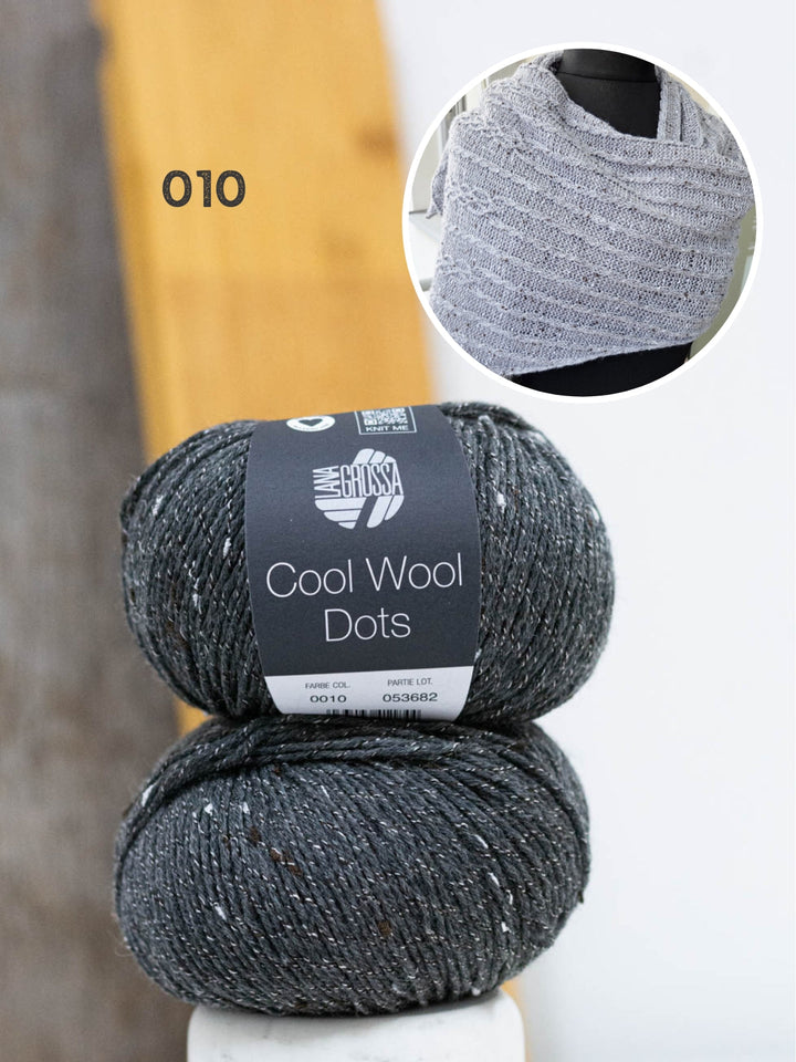 Strickpaket Lizas Tuch Cable Love - Cool Wool Dots