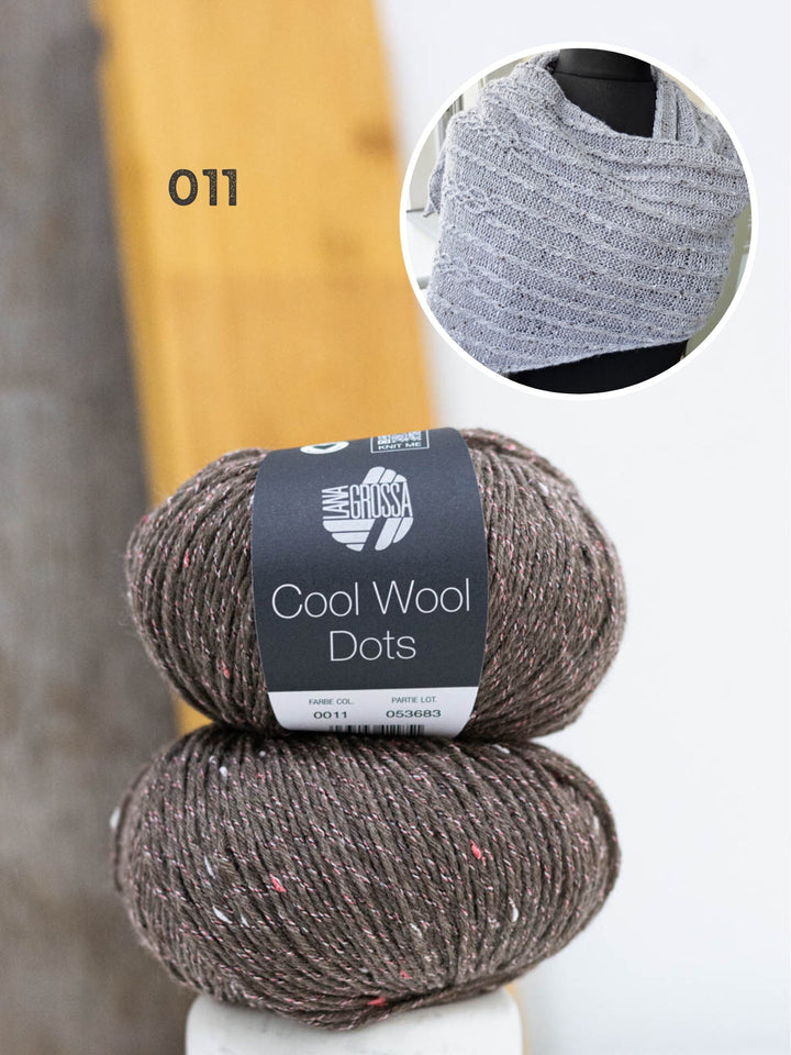 Strickpaket Lizas Tuch Cable Love - Cool Wool Dots