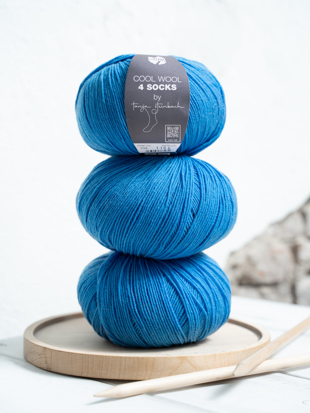 Cool Wool 4 Socks 7729 Azurblau