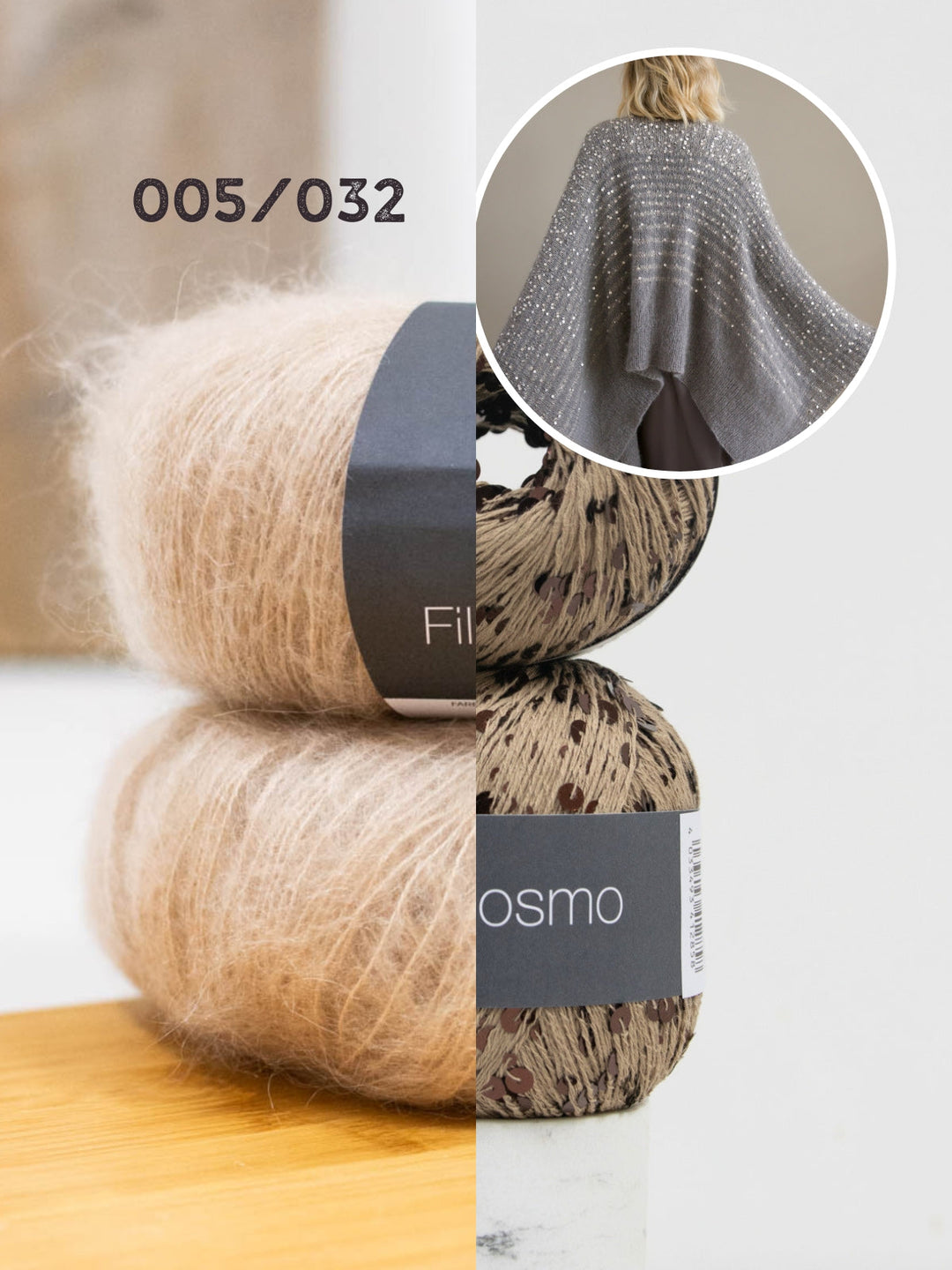 Strickpaket Filo Di Gio Cosmo Poncho