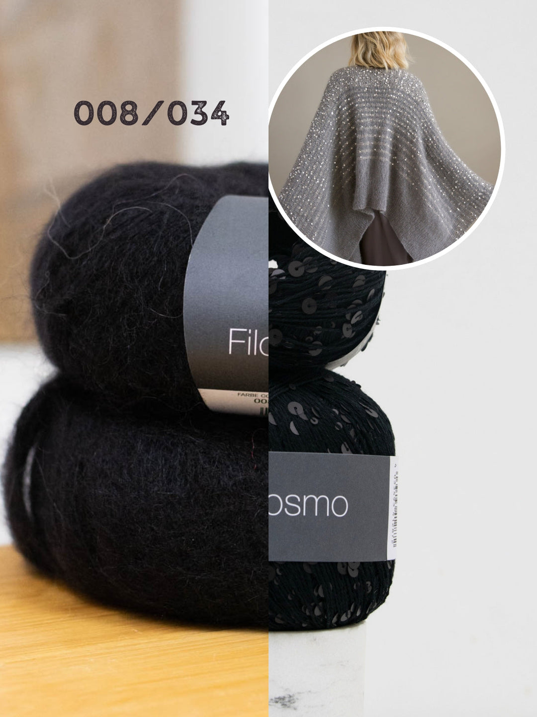 Strickpaket Filo Di Gio Cosmo Poncho