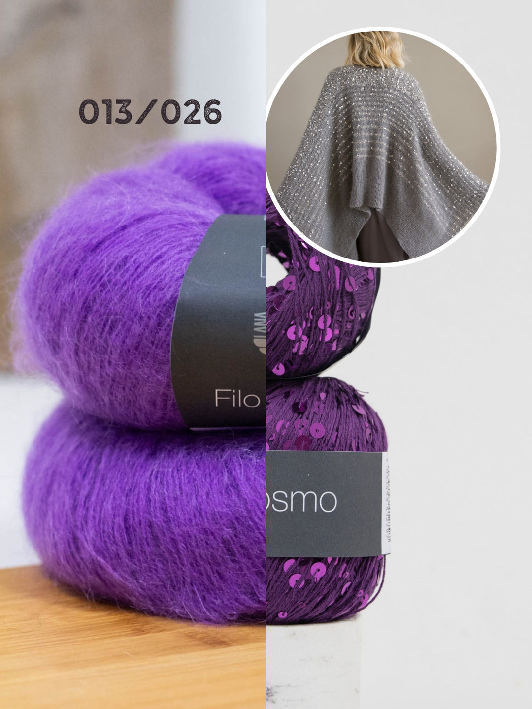 Strickpaket Filo Di Gio Cosmo Poncho