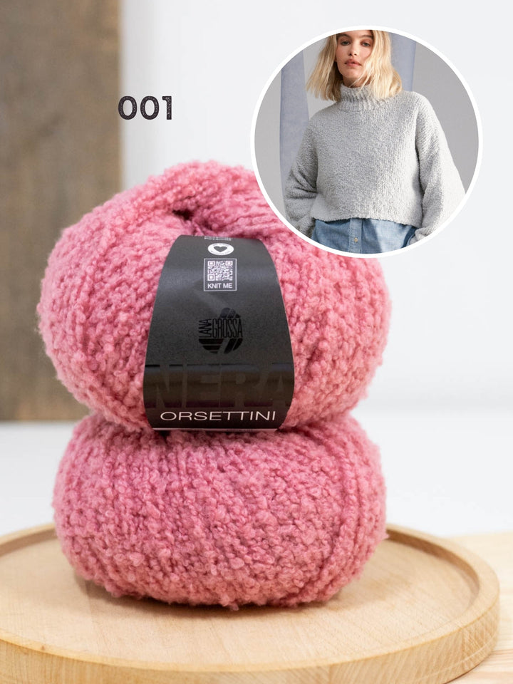 Strickpaket Orsettini Pullover mit Stehkragen
