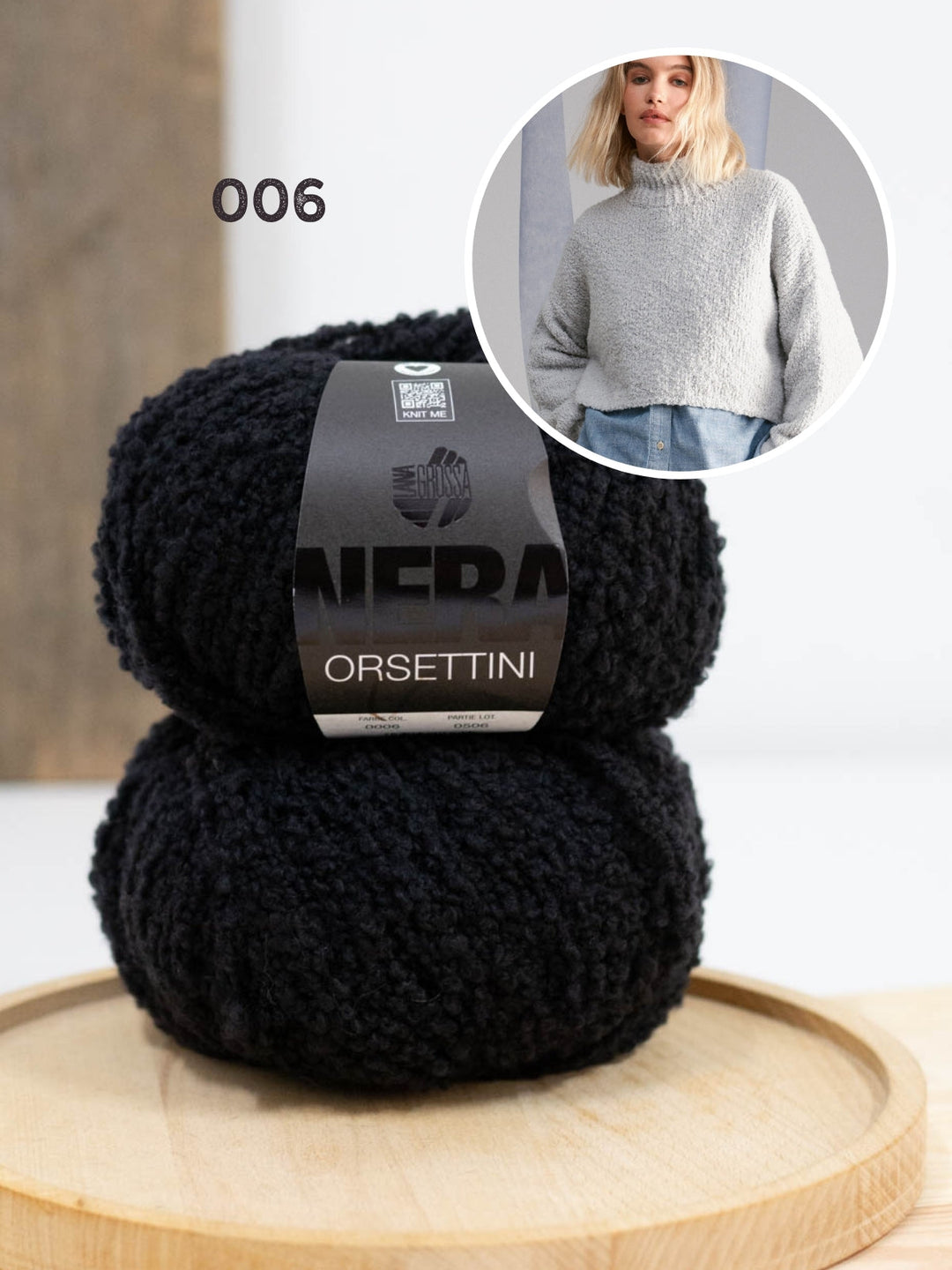Strickpaket Orsettini Pullover mit Stehkragen