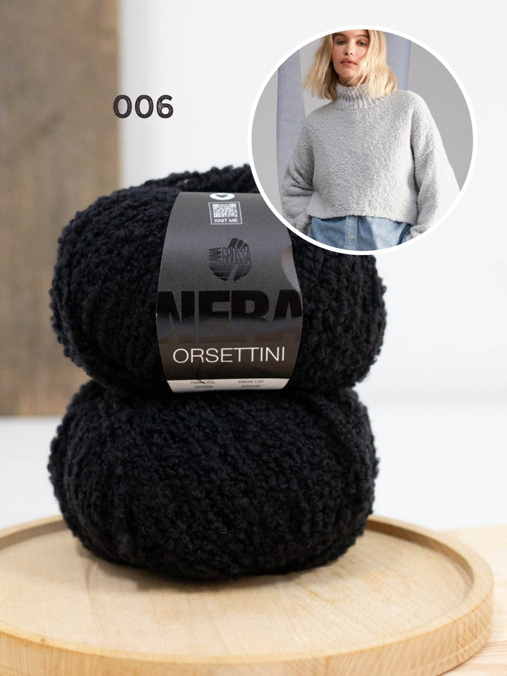 Strickpaket Orsettini Pullover mit Stehkragen