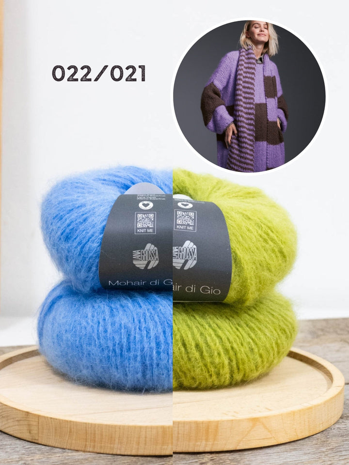 Strickpaket Mohair di Gio Streifenschal