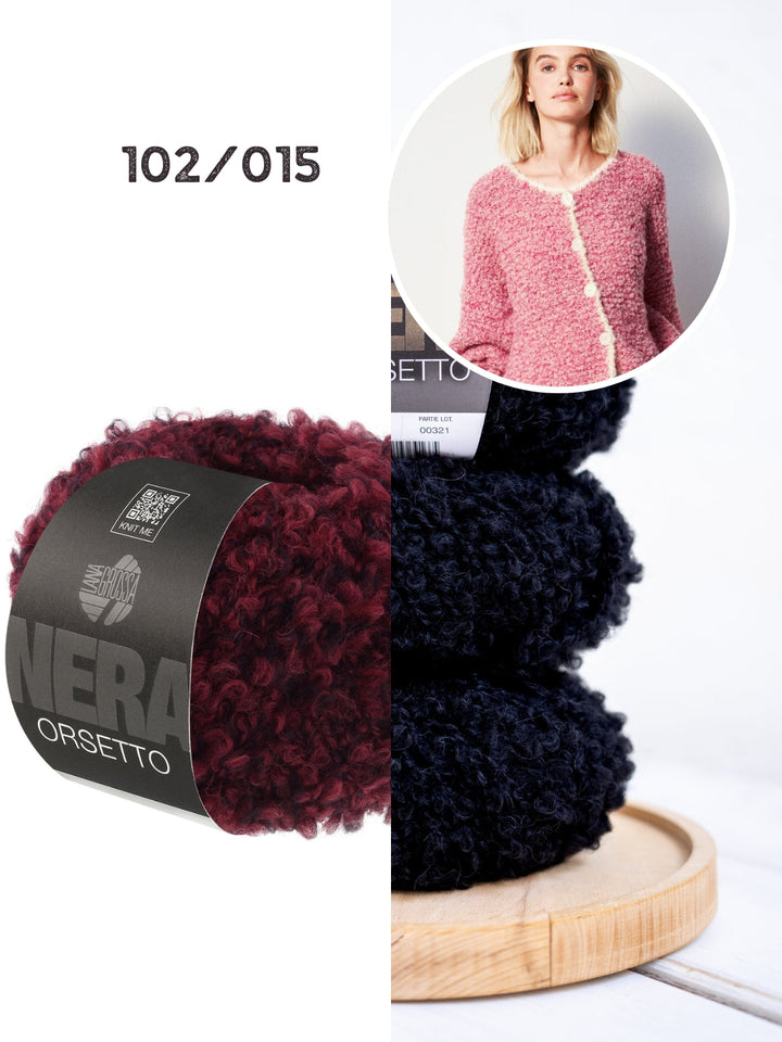 Strickpaket Orsetto Jacke mit Häkelkante