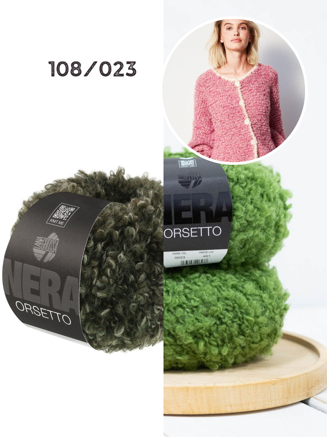 Strickpaket Orsetto Jacke mit Häkelkante