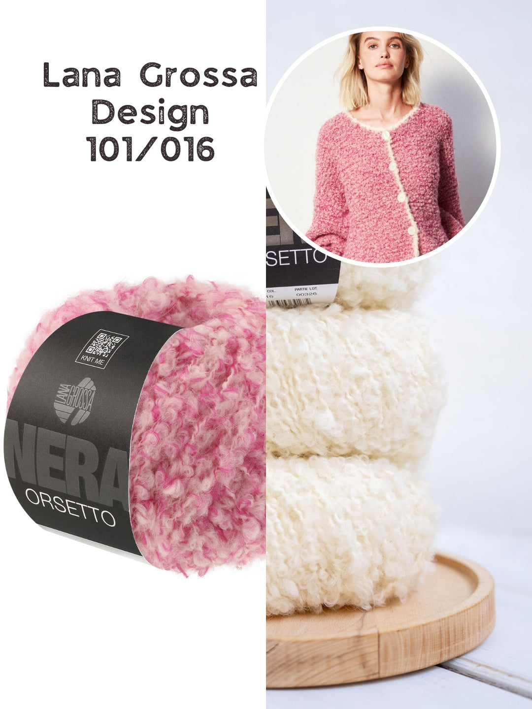 Strickpaket Orsetto Jacke mit Häkelkante