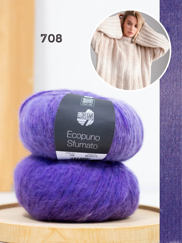 Strickpaket Ecopuno Sfumato Rippenpullover