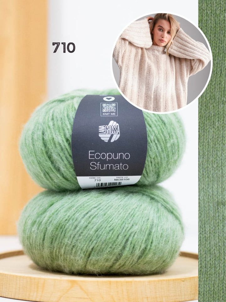 Strickpaket Ecopuno Sfumato Rippenpullover