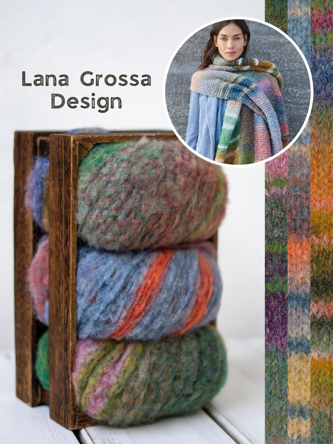 Strickpaket Gigante Multi Breiter Schal