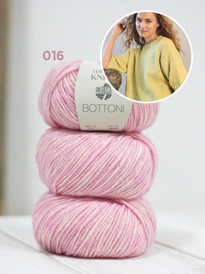 Strickpaket Bottoni Kurzarm Pullover