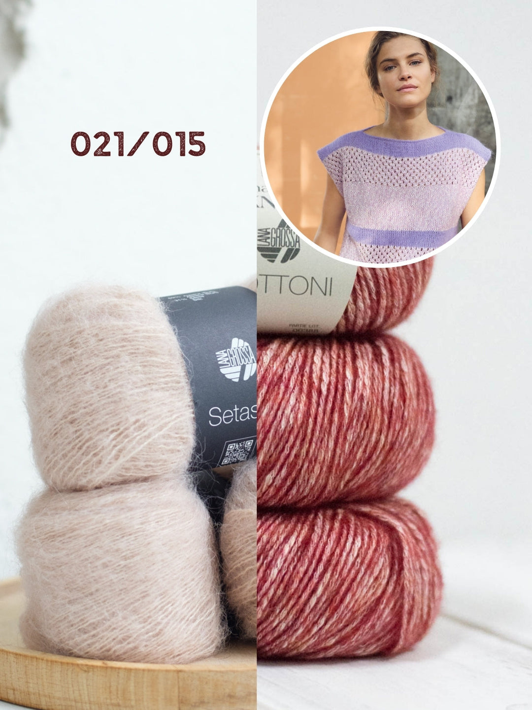 Strickpaket Setasuri Bottoni Top