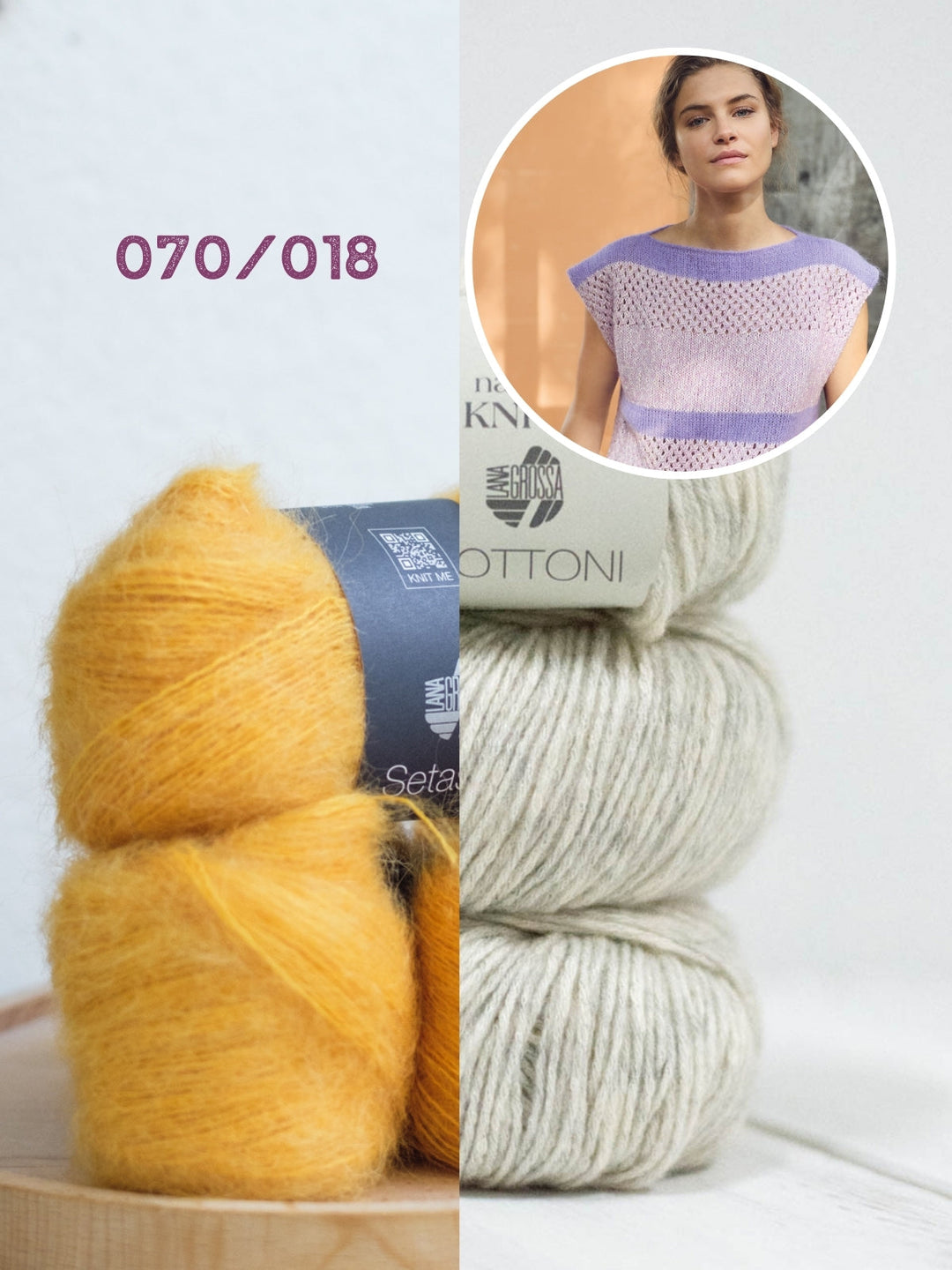 Strickpaket Setasuri Bottoni Top