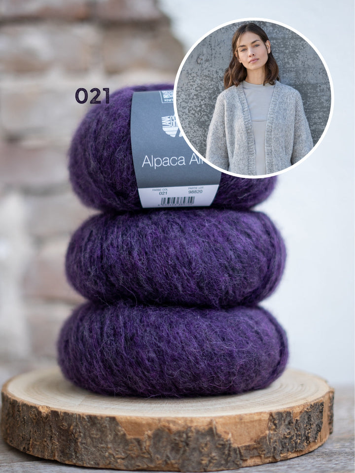 Strickpaket Alpaca Air II Top-down-Jacke