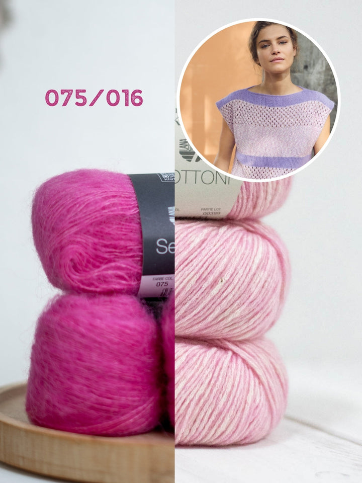 Strickpaket Setasuri Bottoni Top