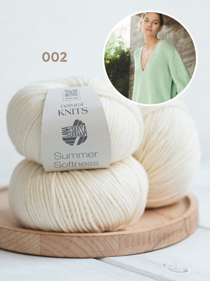 Strickpaket Summer Softness Tunika mit V-Ausschnitt