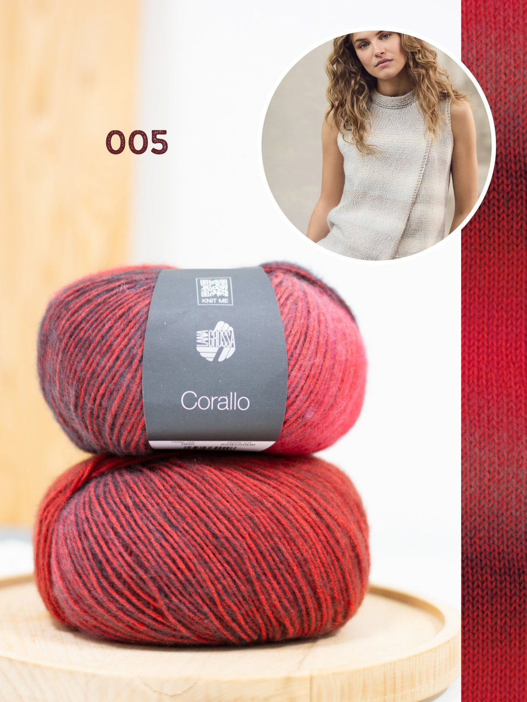 Strickpaket Corallo asymmetrisches Top