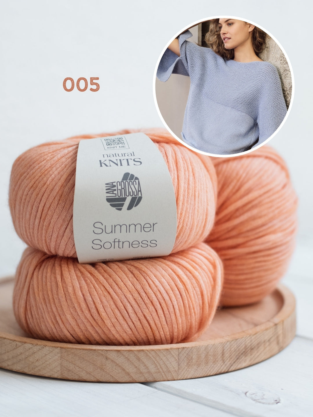 Strickpaket Summer Softness Pullover mit Rippenstruktur