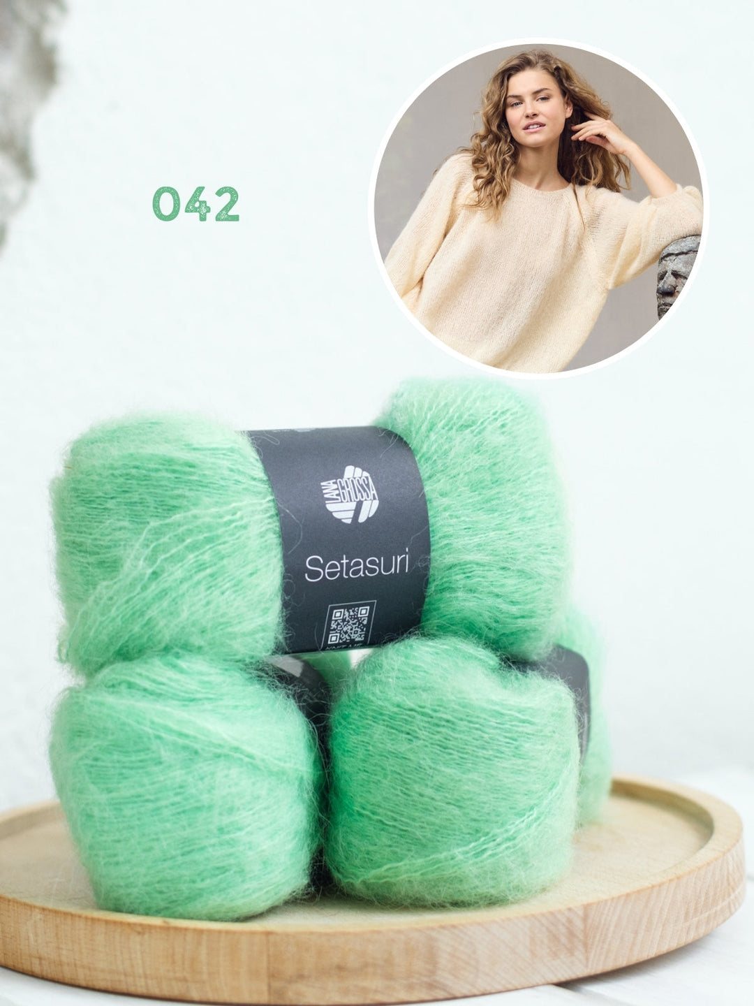 Strickpaket Setasuri Pullover mit Ballonärmeln