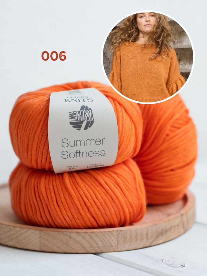 Strickpaket Summer Softness Shirt mit gerafften Ärmeln