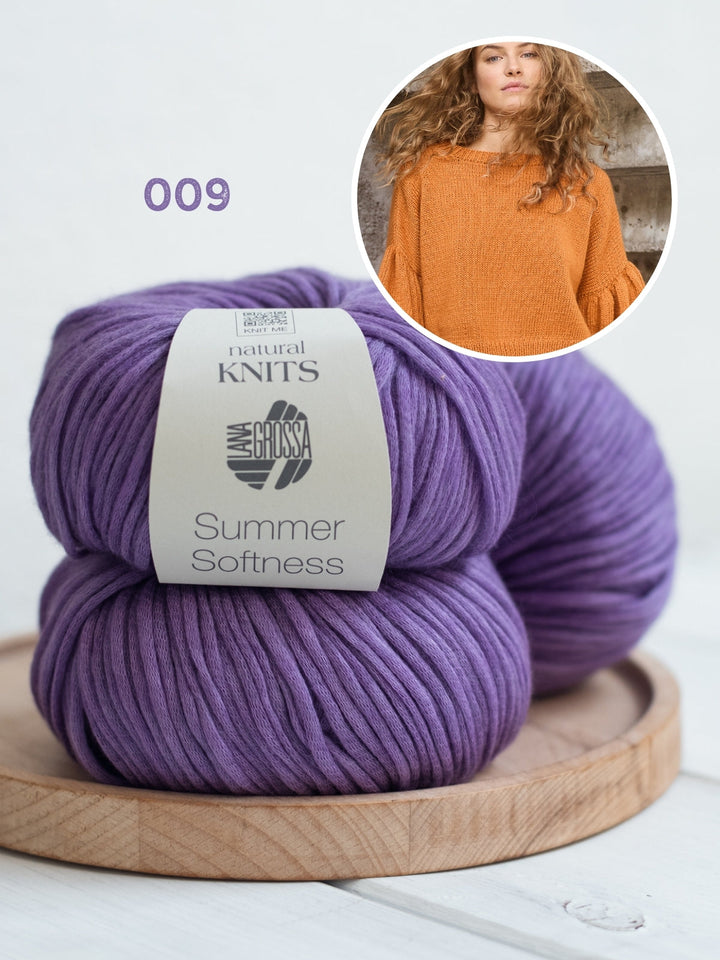Strickpaket Summer Softness Shirt mit gerafften Ärmeln