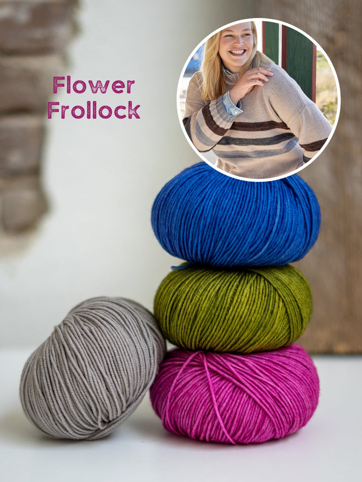 Strickpaket Cool Wool Pullover mit Streifen