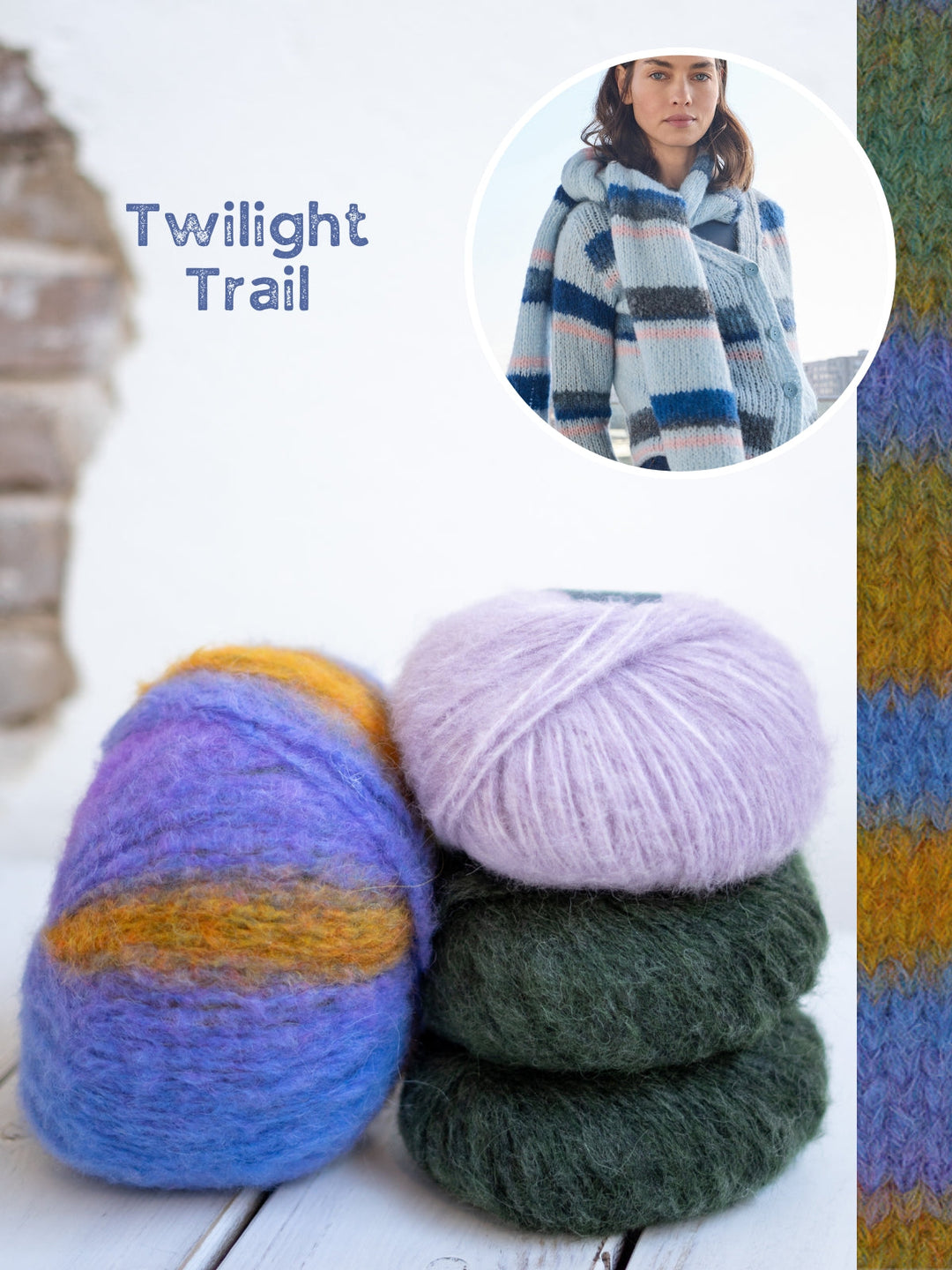 Strickpaket Gigante Alpaca Air II Top-down-Streifenjacke
