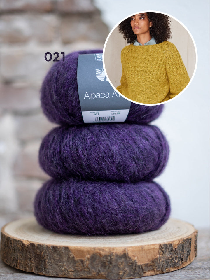Strickpaket Alpaca Air II Top-down Raglanpullover