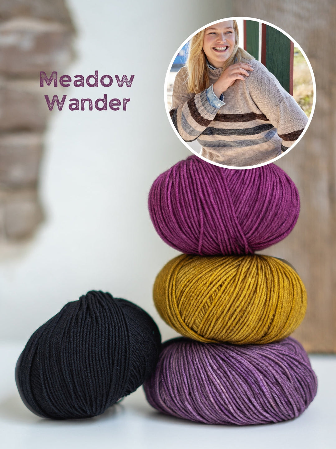 Strickpaket Cool Wool Pullover mit Streifen