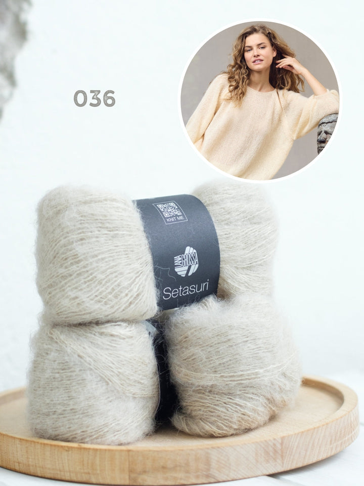 Strickpaket Setasuri Pullover mit Ballonärmeln