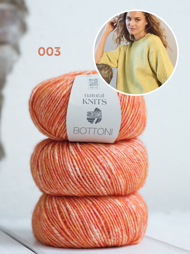 Strickpaket Bottoni Kurzarm Pullover