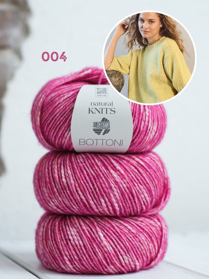 Strickpaket Bottoni Kurzarm Pullover