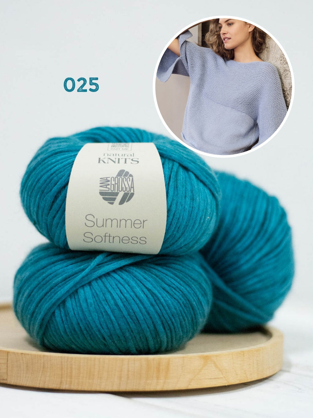 Strickpaket Summer Softness Pullover mit Rippenstruktur