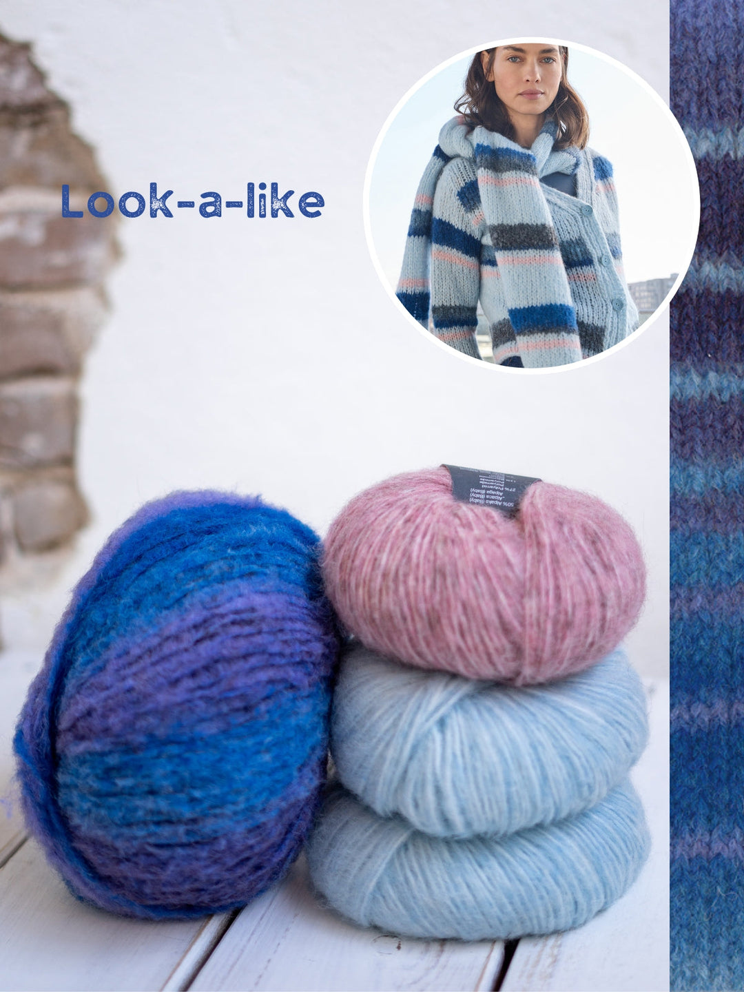 Strickpaket Gigante Alpaca Air II Top-down-Streifenjacke