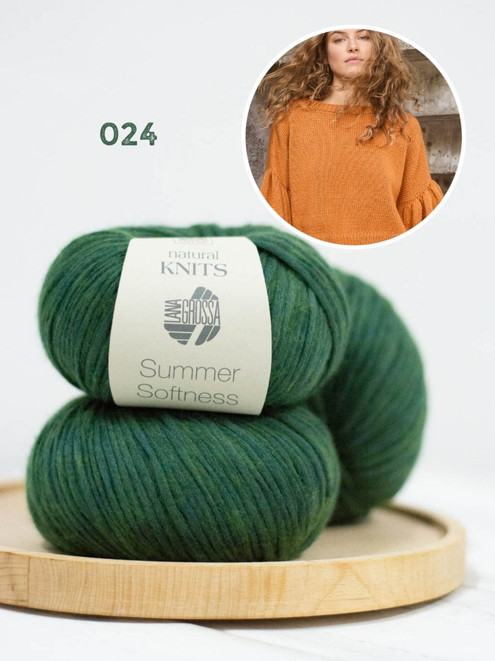 Strickpaket Summer Softness Shirt mit gerafften Ärmeln