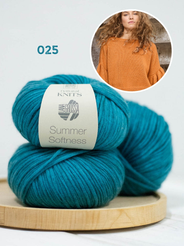 Strickpaket Summer Softness Shirt mit gerafften Ärmeln