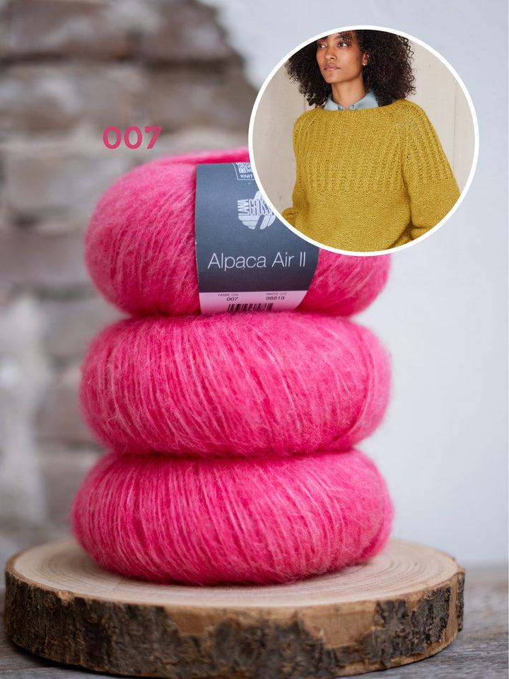 Strickpaket Alpaca Air II Top-down Raglanpullover
