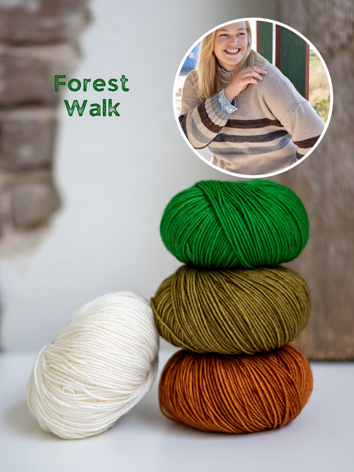 Strickpaket Cool Wool Pullover mit Streifen