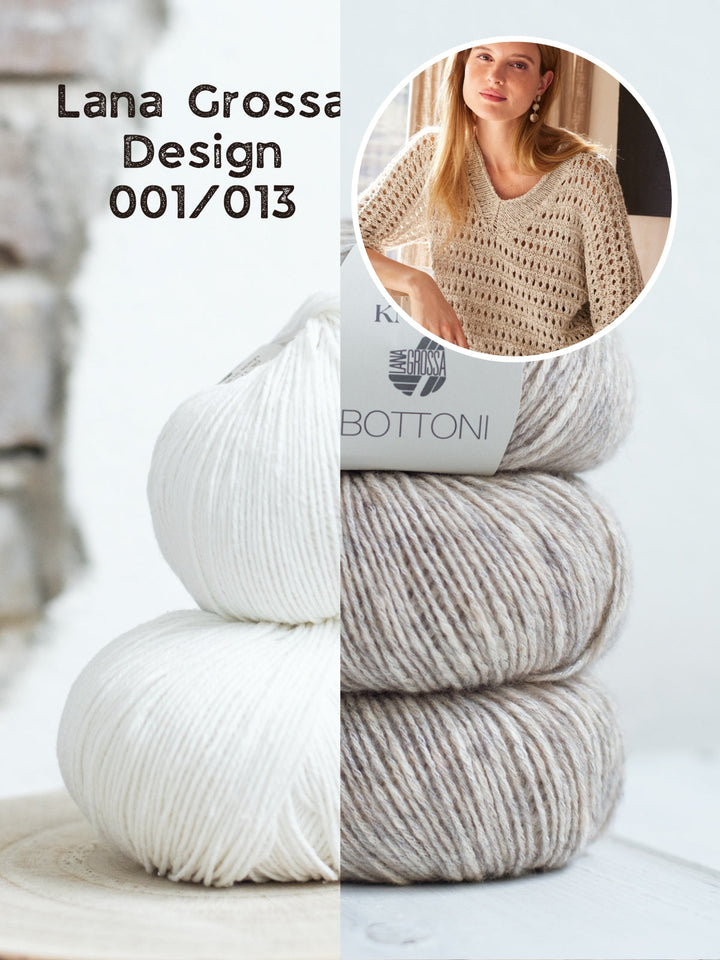 Strickpaket Landlust Sommerseide Bottoni Ajourpullover