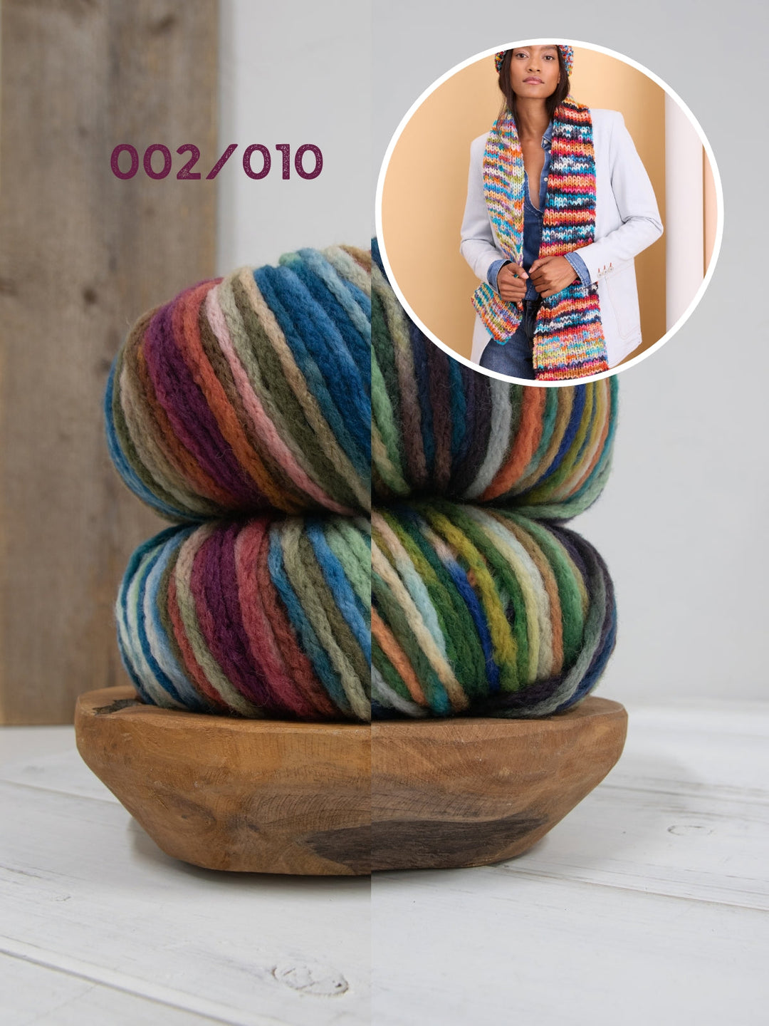 Strickpaket Crazy Rippenschal