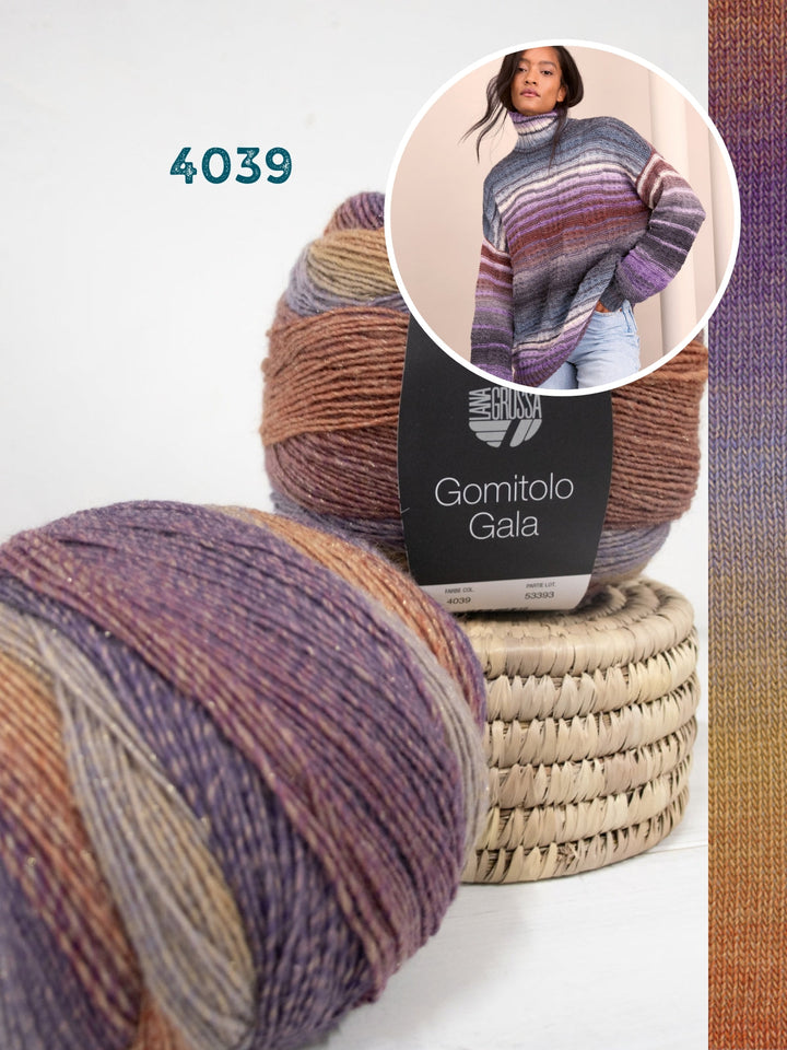 Strickpaket Gomitolo Gala Oversized Rollkragenpullover
