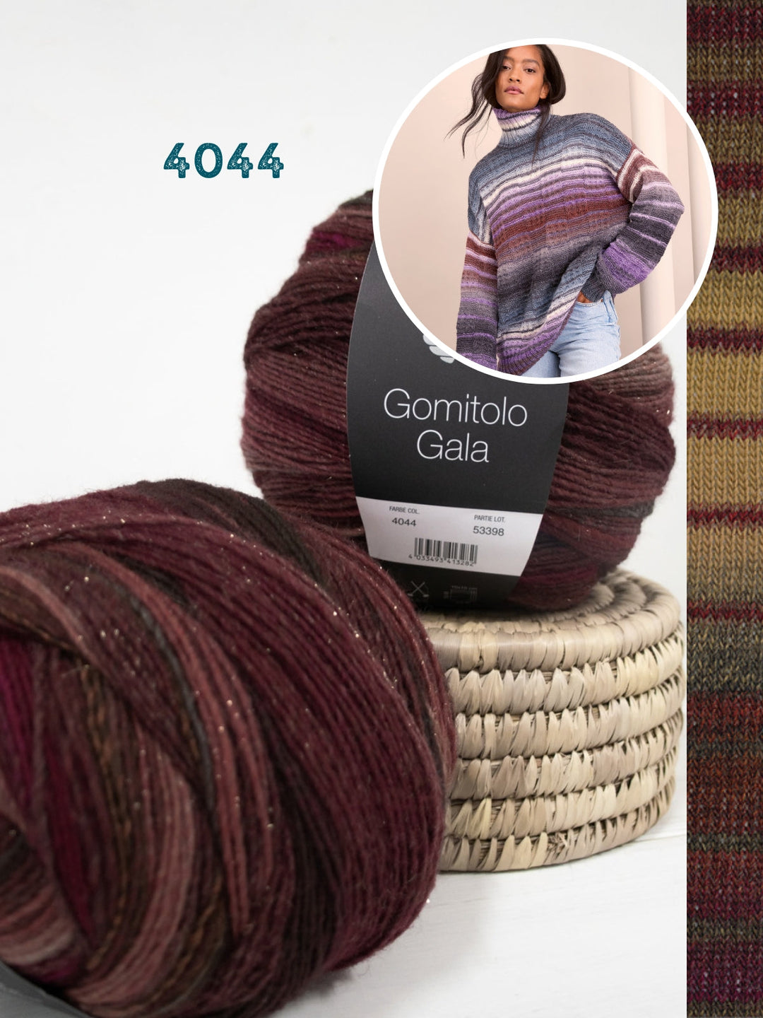 Strickpaket Gomitolo Gala Oversized Rollkragenpullover